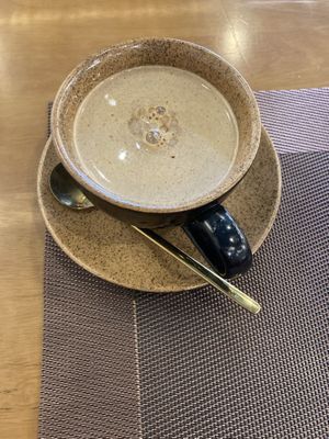 Hot vietnamese coffee!  at Vegan Heaven in Da Lat