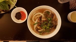 Mushroom pho at Vegan Heaven in Da Lat