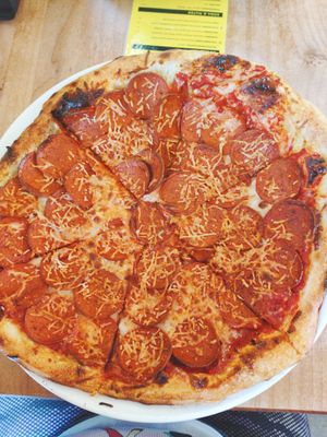 Vegan Pepperoni Pizza at Basil & Board in Salem