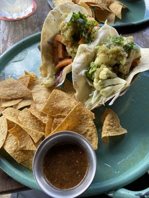 Tacos de verdura at Taco Taco in Monteverde