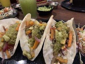 Vegetable tacos! Delicious. at Taco Taco in Monteverde