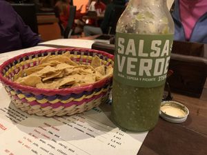 Lots of salsa options! at Taco Taco in Monteverde