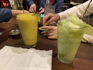 Frozen mango + limeade drinks! at Taco Taco in Monteverde