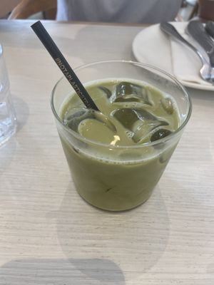Iced matcha latte w/ oat milk   at Little Cove Espresso in New Territories
