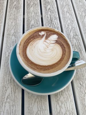 Coffee with almond milk   at Little Cove Espresso in New Territories