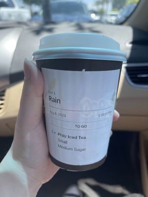 tea   at Philz Coffee in La Jolla