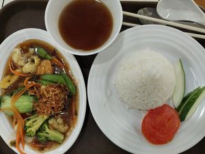 Mix Veg Tofu Rice (15,50 RM) at KUL - VegTalk Station - KLIA 2 in Sepang