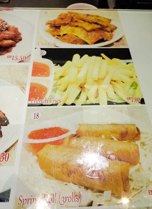 Spring roll, fries, chai goh available too at KUL - VegTalk Station - KLIA 2 in Sepang