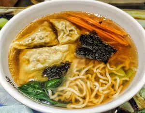 Dumplings noodles soup highly recommend at KUL - VegTalk Station - KLIA 2 in Sepang