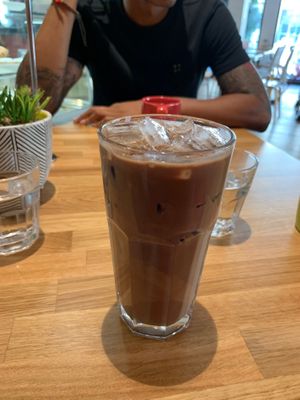 Mocha with oat milk. It was amazing! at Parakeet Cafe in San Diego