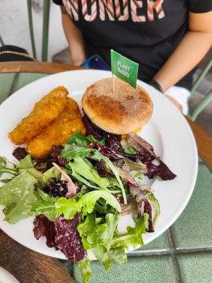 Sausage egg muffin plant based at Privé - Tiong Bahru in Central Singapore