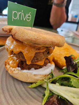 Double sausage muffin 😍 ~ 20/11/23 at Privé - Tiong Bahru in Central Singapore