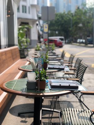 Outdoor Seating at Privé - Tiong Bahru in Central Singapore