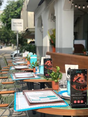 Outdoor Seating at Privé - Tiong Bahru in Central Singapore
