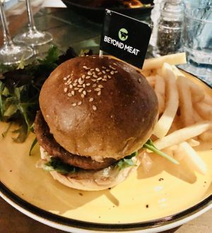 Vegan Beyond Meat  burger  at Privé - Tiong Bahru in Central Singapore