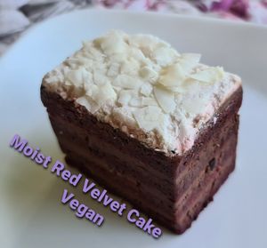 Moist Red Velvet Cake Vegan at Privé - Tiong Bahru in Central Singapore