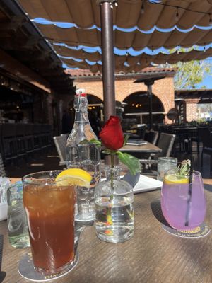 Wonderful alcohol-free drinks   at Trevor's at the Tracks in San Juan Capistrano