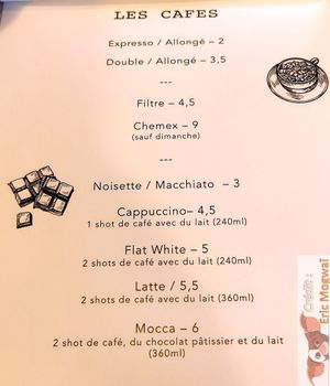 Menu at LACTEM in Paris