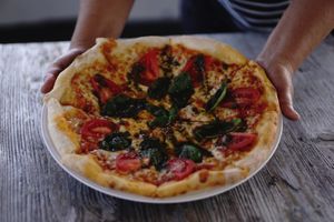 vegan pizza at Yamashita in Uruma