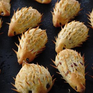 hedgehog shaped bun at Yamashita in Uruma