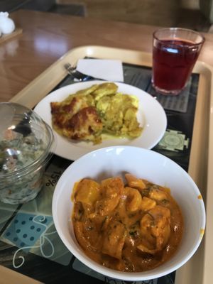 Potato pie and shahi paneer at Sattva in Moscow