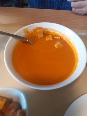 Томатный суп с soy at Sattva in Moscow