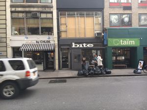 From across the street--notice how close it is to By Chloe at Taïm - Flatiron in New York City