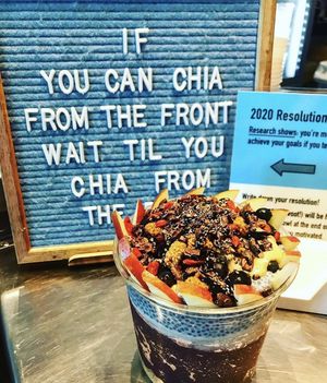 Açaí bowl at Blue Bowl in Huntington Beach