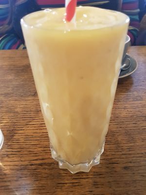 Refreshing mango, pineapple and banana smoothie at Cafe Etch in Middlesbrough