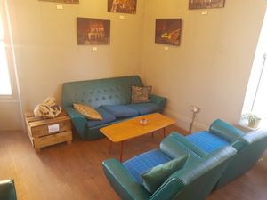 Relaxing seating area upstairs at Cafe Etch in Middlesbrough