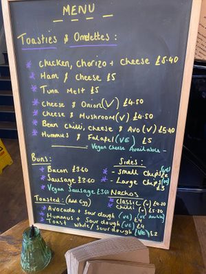 An overview of the menu at Cafe Etch in Middlesbrough