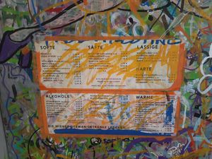 Drink menu at Der Wiener Deewan in Vienna