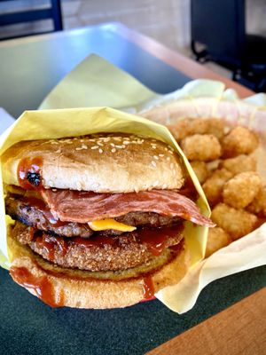 BBQ ‘Bacon’ Cheeseburger at Nice Burger - Costa Mesa in Costa Mesa