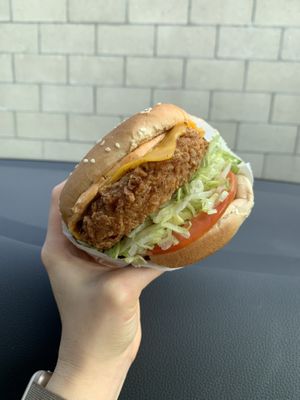 Premium Chick Burger! at Nice Burger - Costa Mesa in Costa Mesa