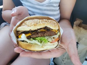 Mushroom Burger!!! So good!! at Nice Burger - Costa Mesa in Costa Mesa
