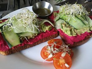 Demorado toast at Corazón de Hemp in Cabo San Lucas