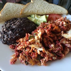 Egg & chorizo at Corazón de Hemp in Cabo San Lucas