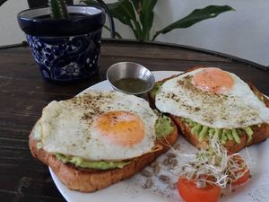 Huevon Toast at Corazón de Hemp in Cabo San Lucas