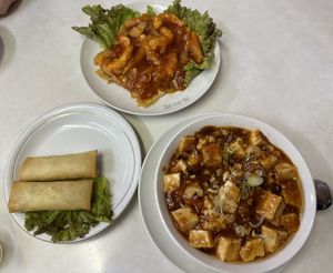 The three dishes we had  at Banwarou in Yokohama