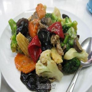 Mock beef vegies at Banwarou in Yokohama