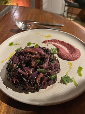 Mushroom risotto   at Cozinha Aberta in Lencois