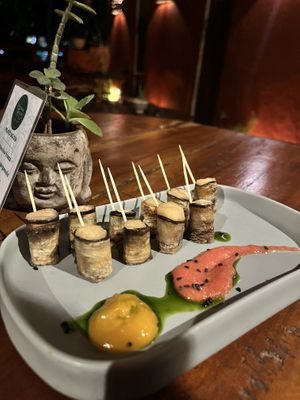 Eggplant rolls  at Cozinha Aberta in Lencois