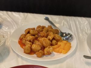 Orange Chicken at Chef Kenny's Asian Vegan Cuisine in Houston