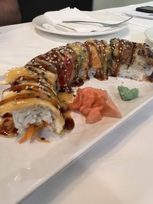 Rainbow roll  at Chef Kenny's Asian Vegan Cuisine in Houston
