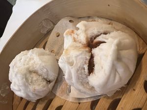 ‘Pork’ bun- steamed  at Chef Kenny's Asian Vegan Cuisine in Houston