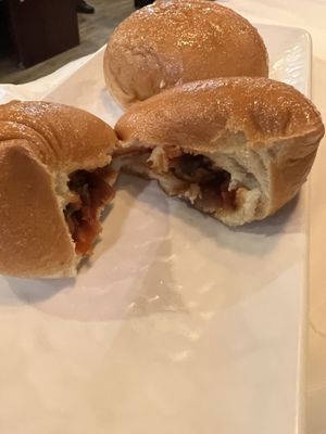 ‘Pork’ bun -roasted   at Chef Kenny's Asian Vegan Cuisine in Houston