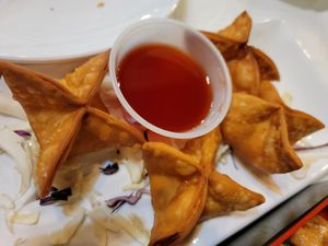 Cream cheese wontons at Chef Kenny's Asian Vegan Cuisine in Houston
