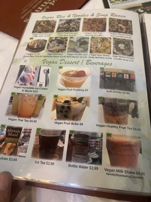 Menu  at Chef Kenny's Asian Vegan Cuisine in Houston