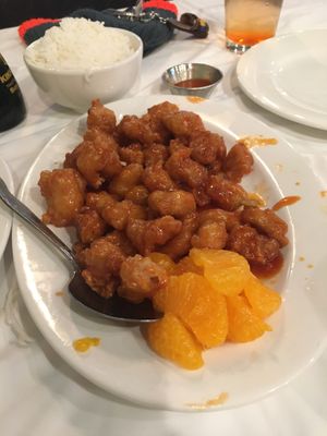 Orange chick’n at Chef Kenny's Asian Vegan Cuisine in Houston