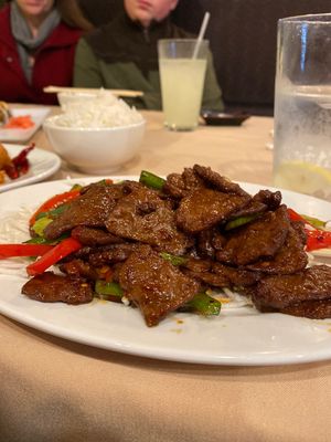 Vegan Mongolian beef at Chef Kenny's Asian Vegan Cuisine in Houston